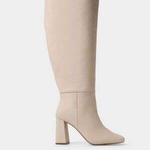 Zara Cream Heeled Boots
